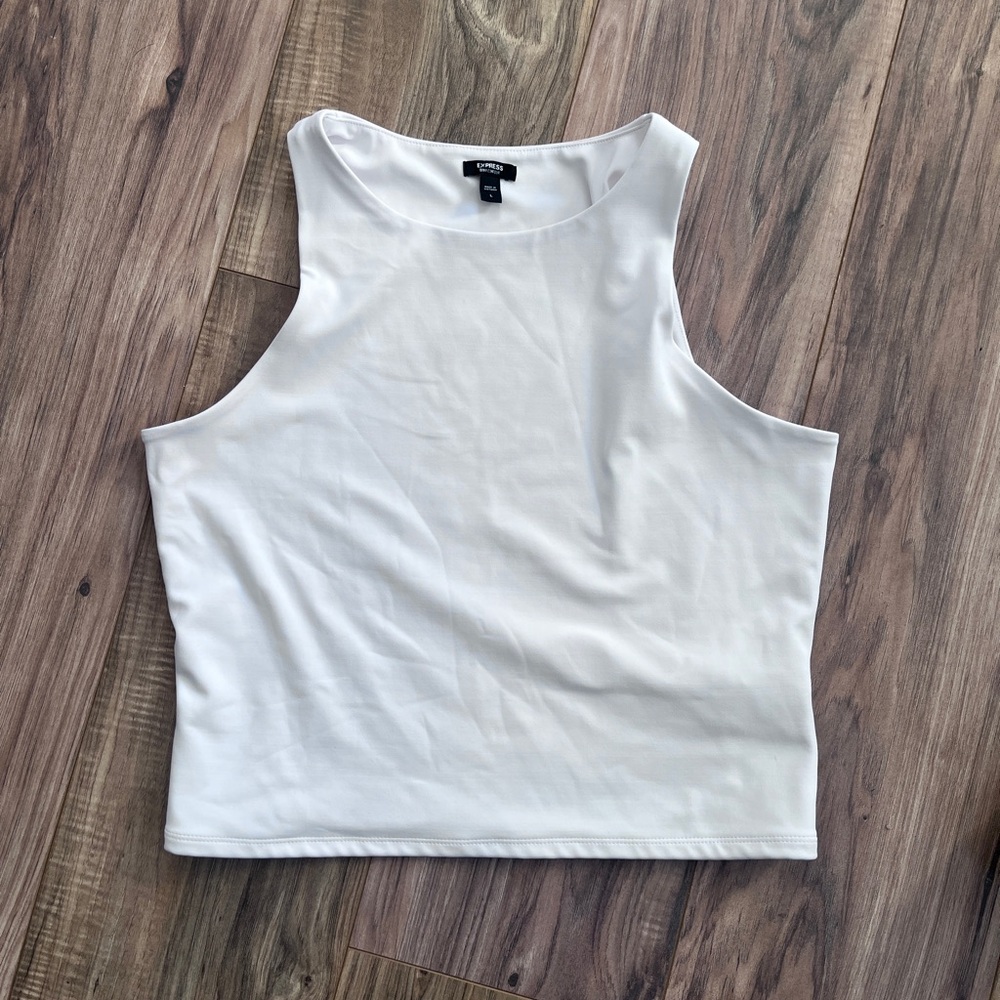 Express BODY CONTOUR White Tank Top L